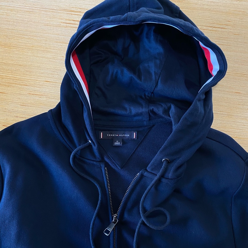 Tommy Hilfiger Sweater Jacket Navy Blue Size Medium - Picture 3 of 9